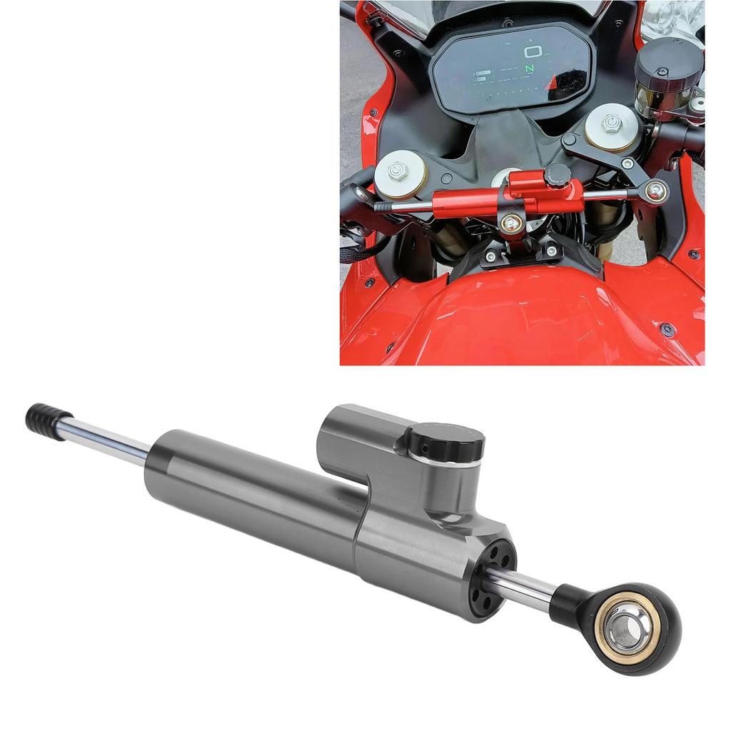 Verstellbarer Motorrad-Lenkungsdämpfer, Universelle Passform, Verbesserte Stabilität, Lenkungsstabilisator für Motorräder