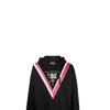 Versace FW22 Striped Letter Detail Hooded Drawstring Pullover Long Sleeve Sweatshirt Men sweatshirt Black 73GAIP10-CF00P-899