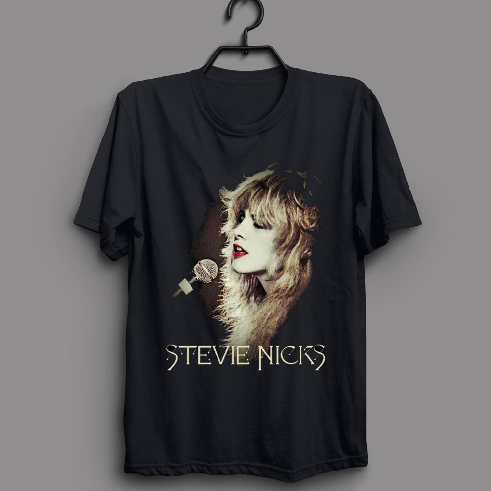 Stevie Nicks Singer T Shirt Music Gift Black Unisex Tee