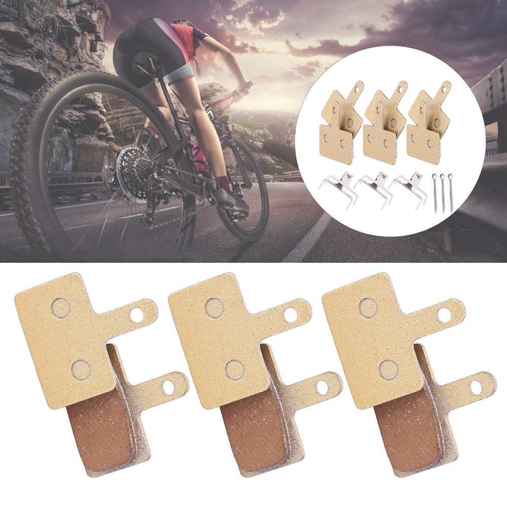 3 Paar Kupferbasierte Ganzmetall-Scheibenbremsbeläge Robuste Hochleistungs-Fahrradbremsbeläge Goldene Bremsbeläge Ersatzkit