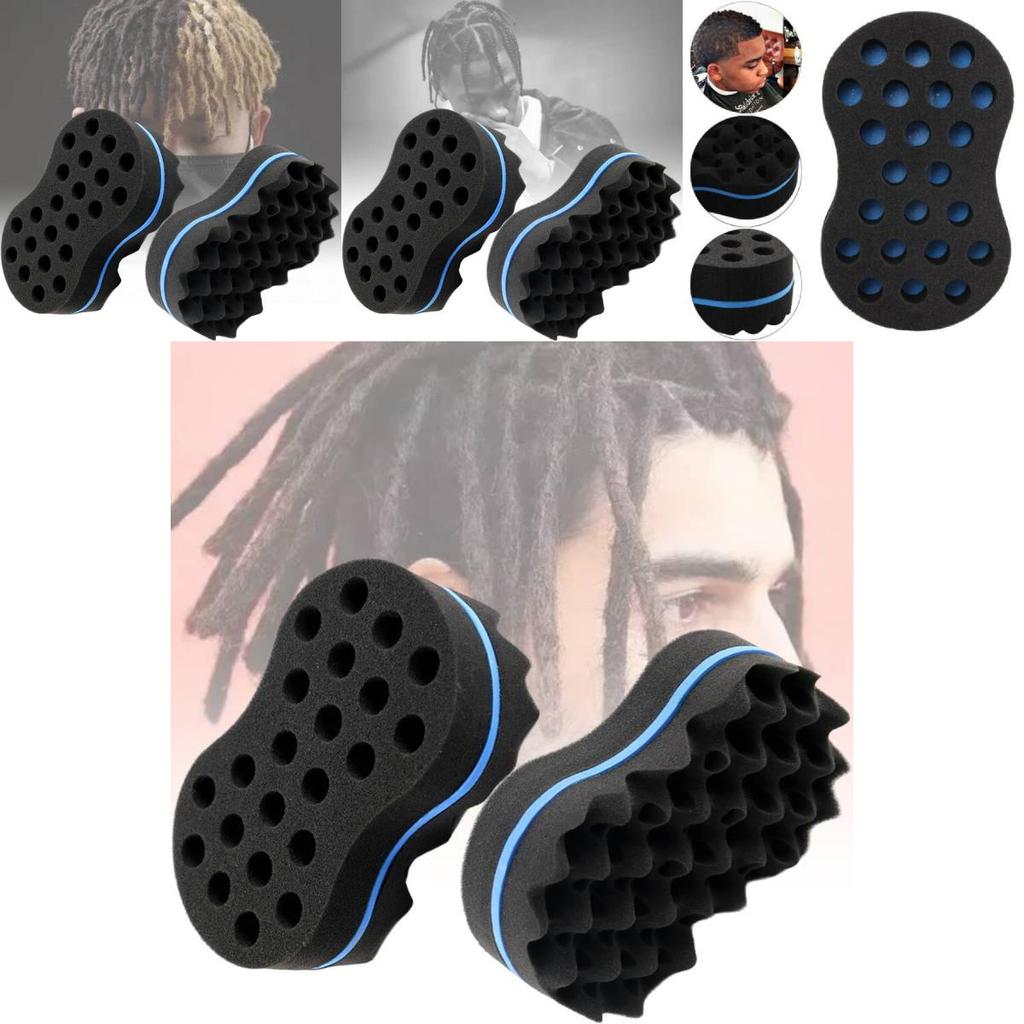 Große doppelseitige Schwammbürste für mühelose schöne blaue Wellenlocken