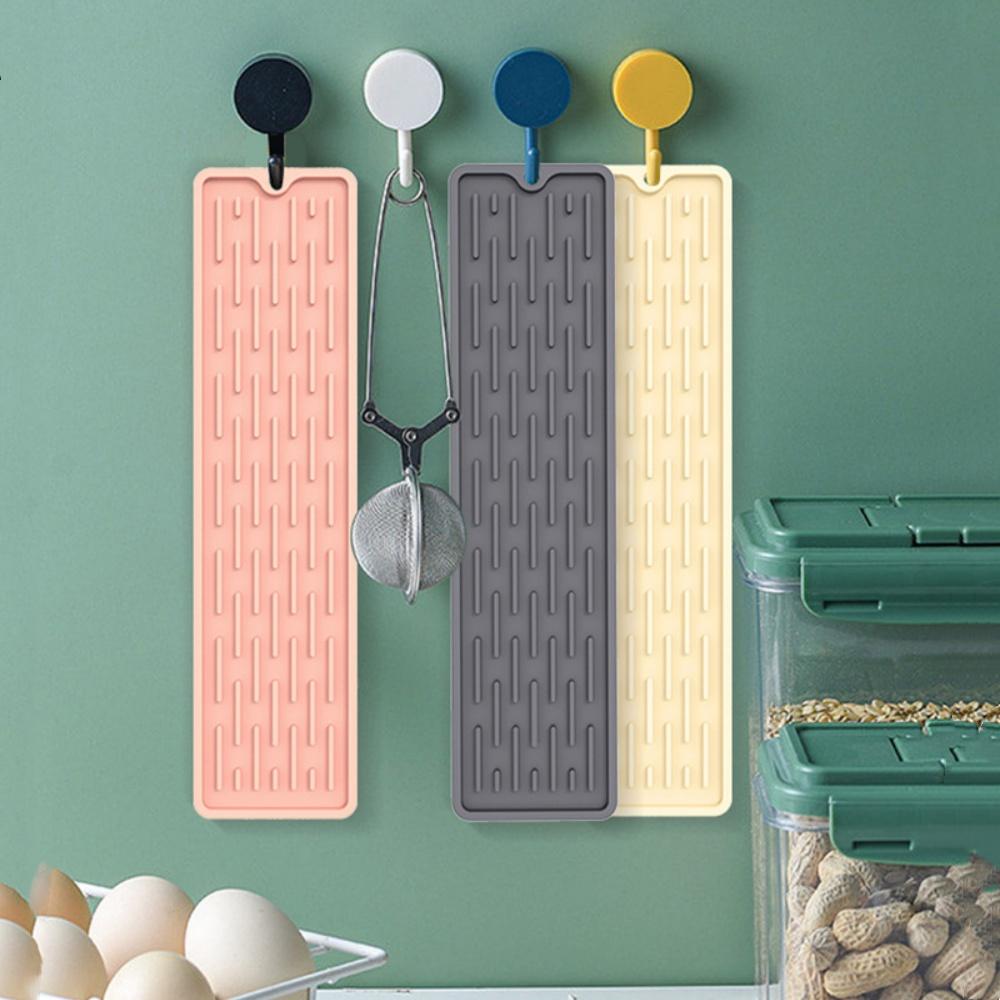 Silicone Tableware Cushion Anti Slip Sink Tray Kitchenware Protection Mat Dish Drying Cushion Pad Storage Drain Mat Coasters