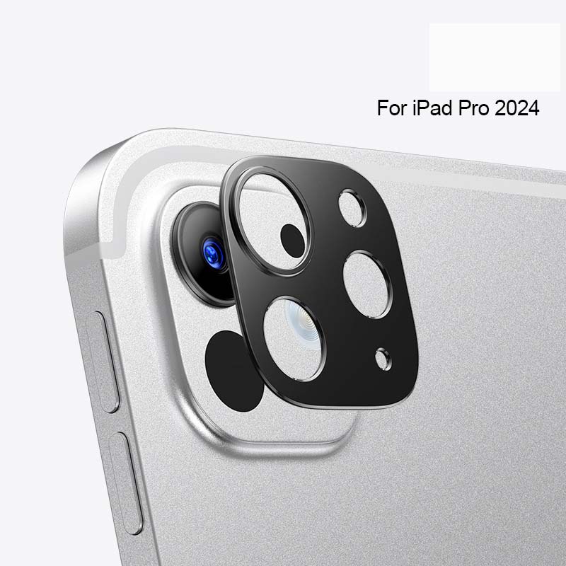 

Для Apple iPad Pro 13 11 (2024) Роскошный чехол для камеры с металлическим покрытием, устойчивый к царапинам, защитное кольцо для бампера For iPad Pro 13 (2024) чёрный