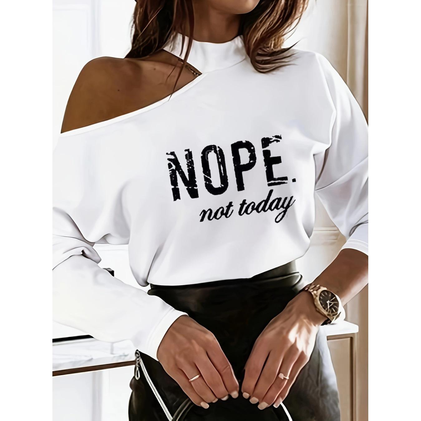 

Женская футболка с длинным рукавом и круглым вырезом, сексуальная, с открытыми плечами, с абстрактным принтом персонажей M