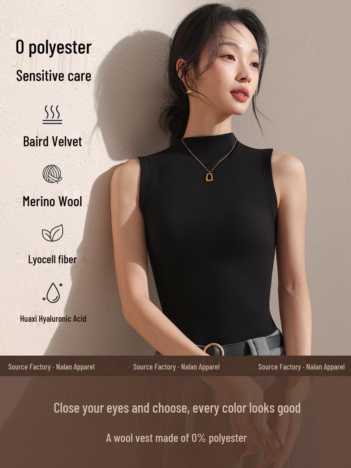 

Women s High Neck Sleeveless Tank Top - 2026 Knit Spaghetti Strap Base Layer for Autumn, Winter, and Spring XL [Recommended 120-135 lbs]
