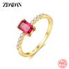 925 Sterling Silver Fashion Zircon Ring for Women Simple Luxury Wedding Jewelry Party Gift