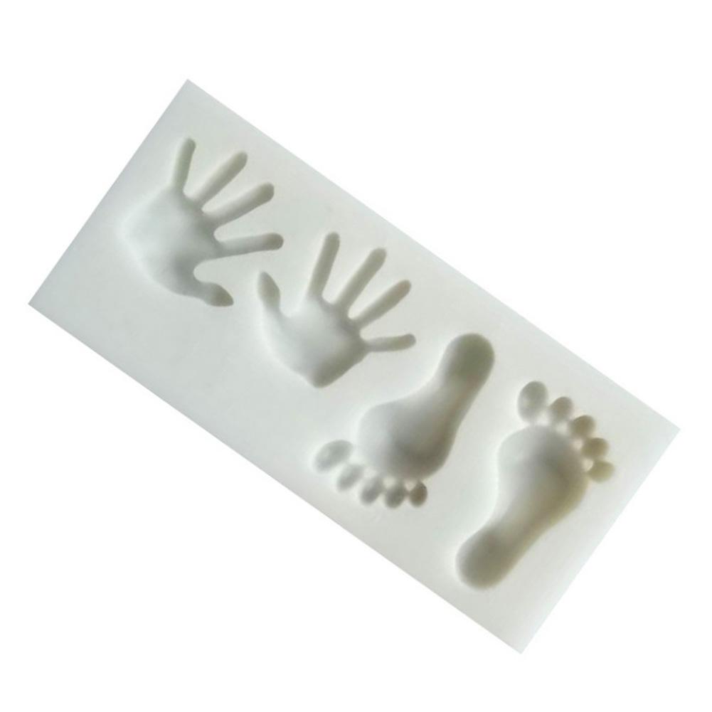 4Holes Hand Foot Silicone Molds Chocolate Candy Clay Fondant Cake Baking Decorating Tools