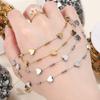 Stainless Steel Vacuum-plated Love Handmade Chain, Moon Star Bead Collarbone Chain DIY Bracelet Necklace Earrings