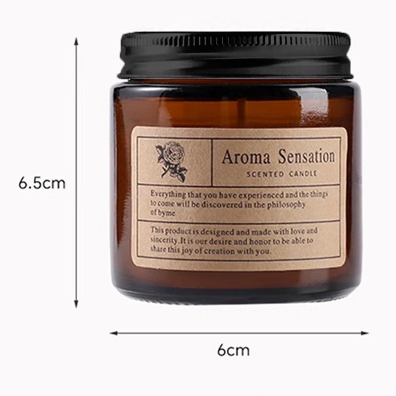 

Янтарная стеклянная банка ароматическая свеча: Бездымный Аромат Эфирных Масел и Благовония с Подарком Роза Paradise Gardenia