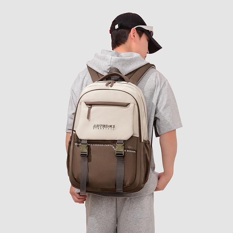 Large Capacity Workwear Backpack for Men and Women High School and College Students Double Shoulder Bag Waterproof