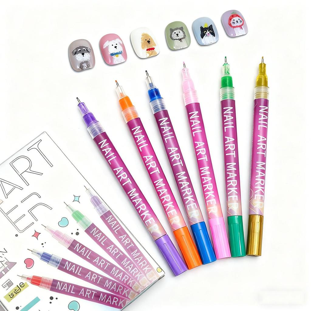 Nail Pen Resin Dot Drawing Quick Excellent Color Nail Art Nail Tip Easy for Nail Painting Pen Set A 12-Color Set, Pens, Tool, Drying, Payoff, Pens,