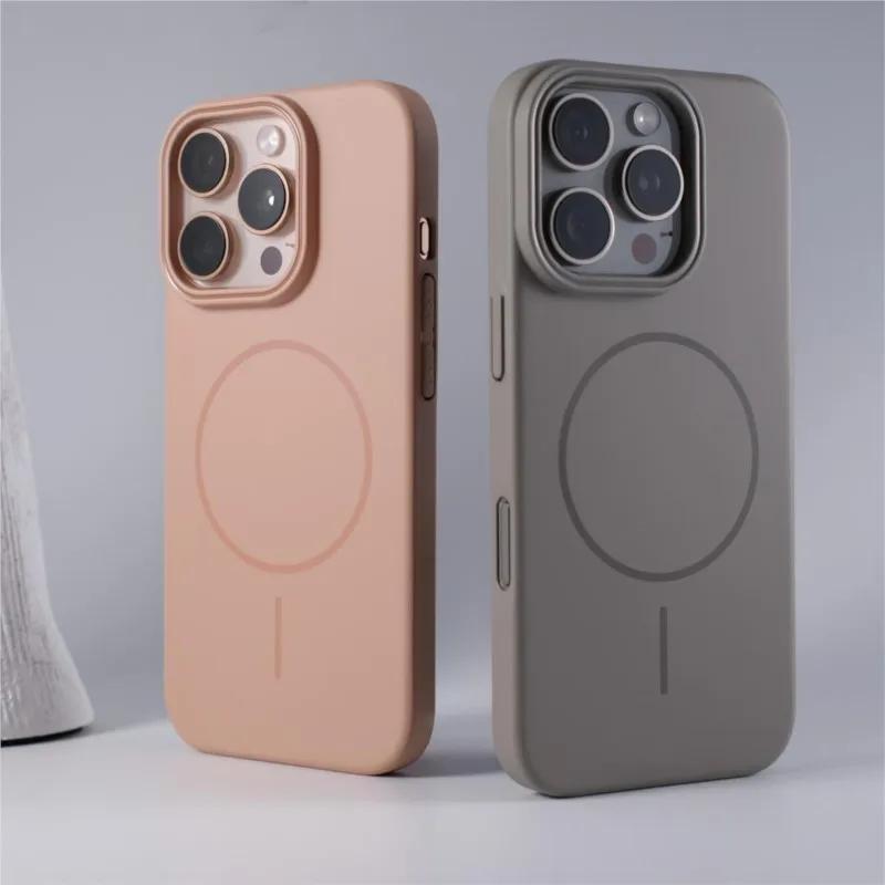 Ultra tenký tvrdý PC Magsafe kryt pro iPhone 16 15 14 Plus 11 12 13 16 15 pro Max Luxusní nárazuvzdorný magnetický kryt pro bezdrátové nabíjení