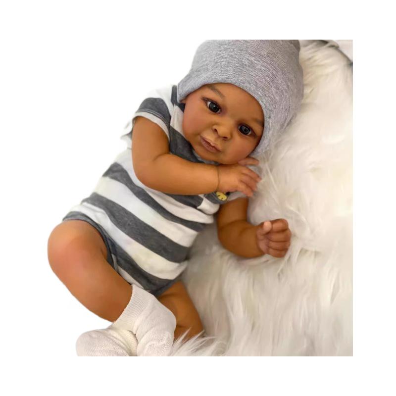 23-Inch Cute Deep Skin Tone Reborn Doll - Jaylan
