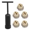 5Pcs G9 Ceramic Lamp Holder Temperature Resistance Zinc Alloy Ring Light Bulb Base Socket with
