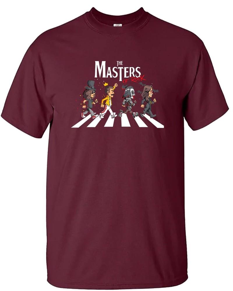 The Masters of Rock T-Shirt Zebrastreifen Abtei Herren Lustiges Scherz-Oberteil 3XL black