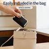 Exquisite Leather Jewelry Storage Bag Solid Color Jewelry Storage Box Cosmetic Bag  Woman Girls