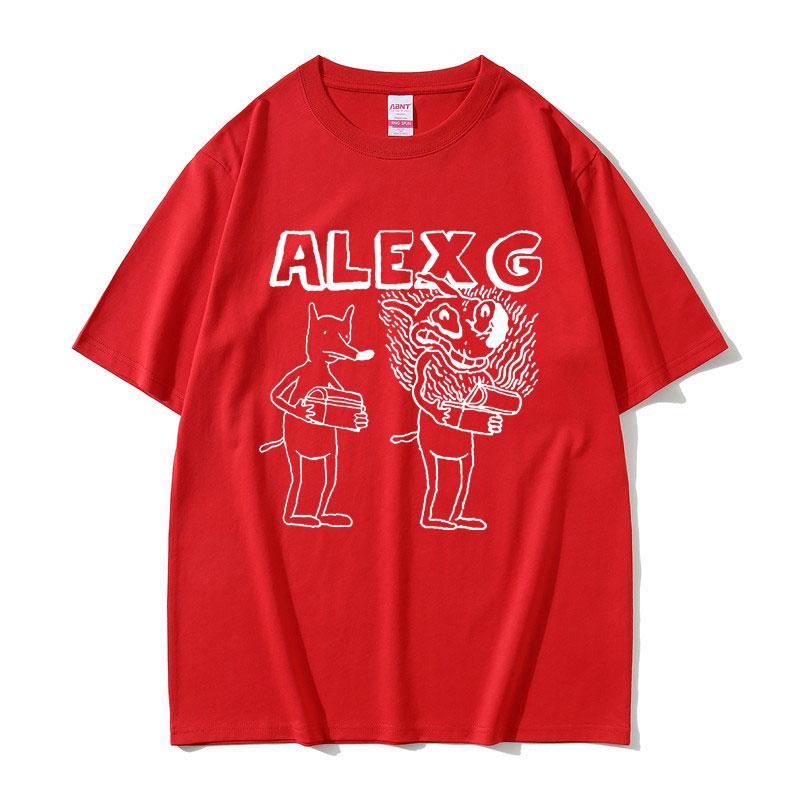 2025 Summer Singer Alex G Graphic Tshirt Men Women Fashion Cartoon Summer Tshirts Mens Casual 100 Pure Cotton Printed Tshirt