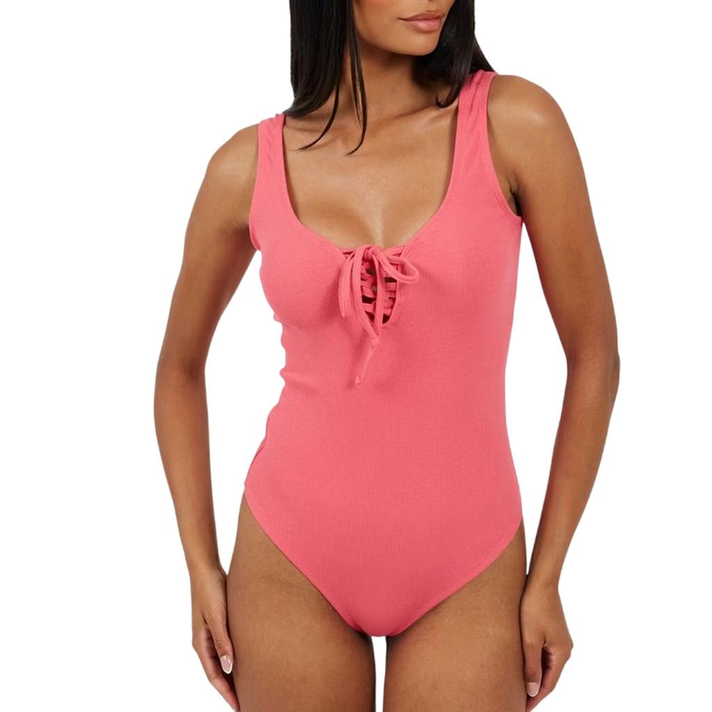 BRAVE SOUL Womens/Ladies Lace Up Bodysuit