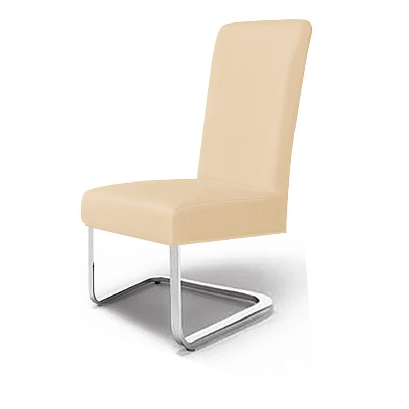 

1Pc Elastic Polyester Dining Chair Covers Anti-slip Chair Seat Slipcovers Solid Color Chair Protector Covers for Wedding Banquet 1Piece