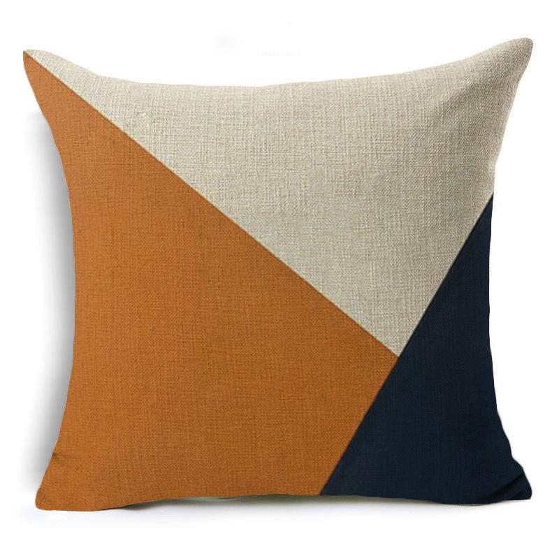 Simple Abstract Geometric Pattern Pillow Case Fashion Fabric Home Sofa Bedside Cushion Pillow Case