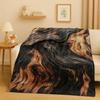 HD Retro Wood Grain Tree Growth Ring Brown Gray Flannel Blanket,Ultra Soft Plush Throw for Home Bedroom Bed Sofa Cover Gift Kid