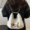 Schoolbag1011 new Korean version of casual and beautiful double shoulder armpit bag fashionable, simple and simple niche design tote bag