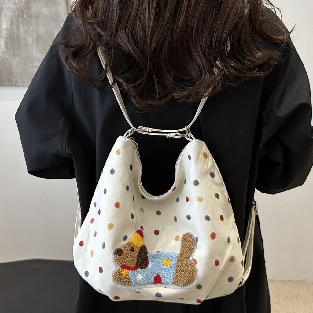 Schoolbag1011 new Korean version of casual and beautiful double shoulder armpit bag fashionable, simple and simple niche design tote bag