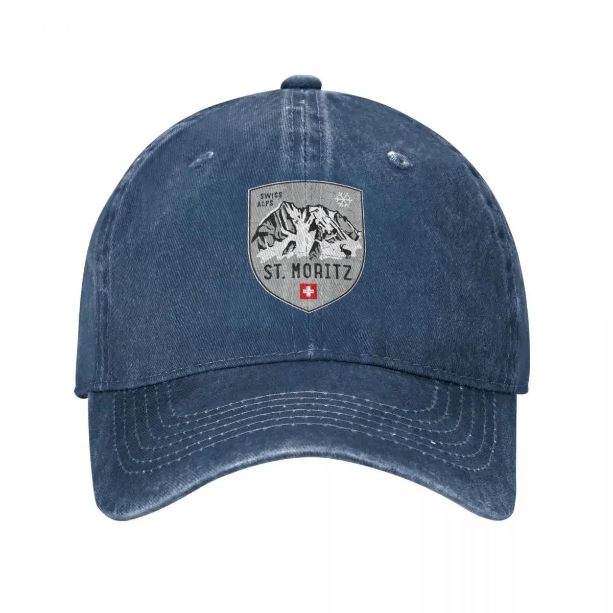 St. Moritz Switzerland Emblem Baseball Cap Hiking Hat Male Trucker Hat Women S Hat Men S