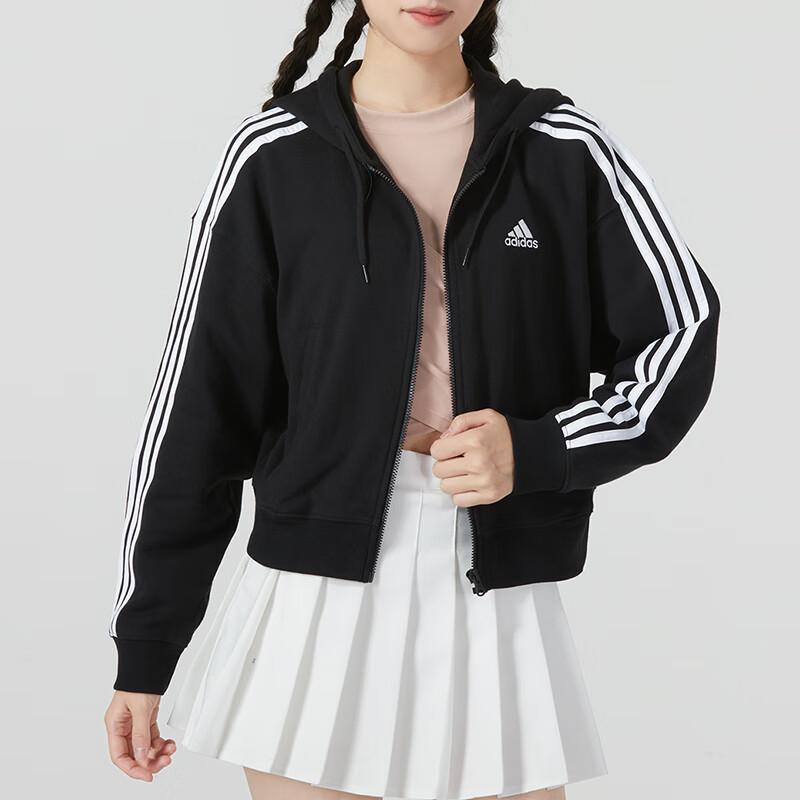 Adidas Colorblock Loose Long Sleeve Jacket Women Jacket Black IC8781