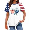 Women's Fashion Casual Printed Round Neck Raglan Sleeve T-Shirt Top T-Shirt Top Top