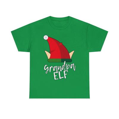 Grandpa Elf Christmas Costume Graphic Tee Shirt