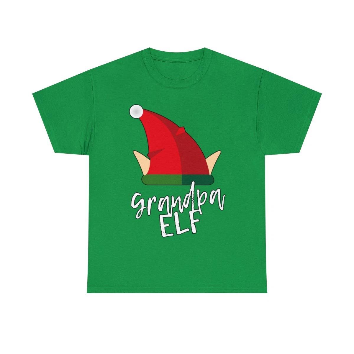 Grandpa Elf Christmas Costume Graphic Tee Shirt L