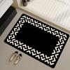 Minimalist Two-Tone Diatomaceous Earth Bathroom Mat Absorbent Quick Dry Non Slip Shower Floor Mat Home Decor