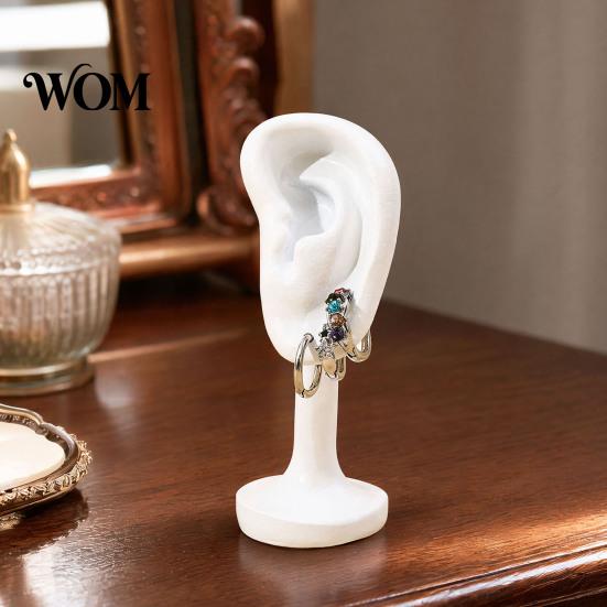 Human Ear Earring Holder Holder, Shaped Jewelry Stand, Storage Organizer, Display Stand for Home Dresser Store Counter Use Anti-tip
