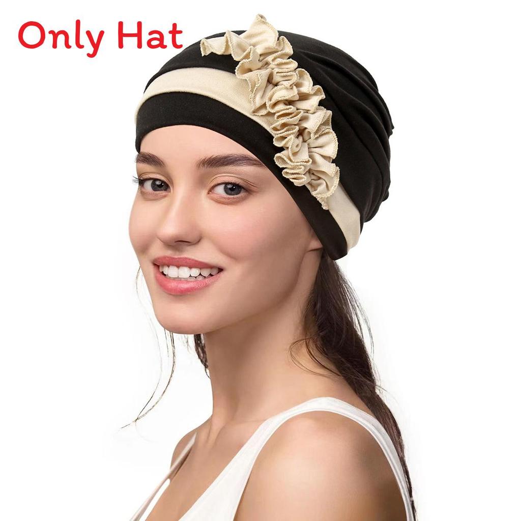 Polyester Floral Headband Hat For Women With Stylish Design For All Seasons