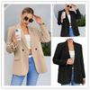 2026 New Women's Lapel Collar Blazer, Slim Fit Cardigan Style Office Jacket for Autumn Winter Work Wear