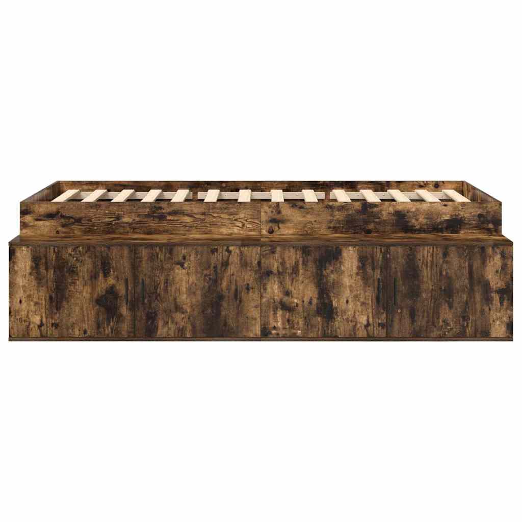 Bed Frame Smoked Oak 70 x 190 cm Particleboard