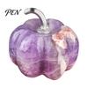 Transparent Crystal Pumpkin Charms Natural Carved Charm, Mini Gemstone Pendant Handmade Diy Craft Accessories for Jewelry DIY Making, Halloween Micro