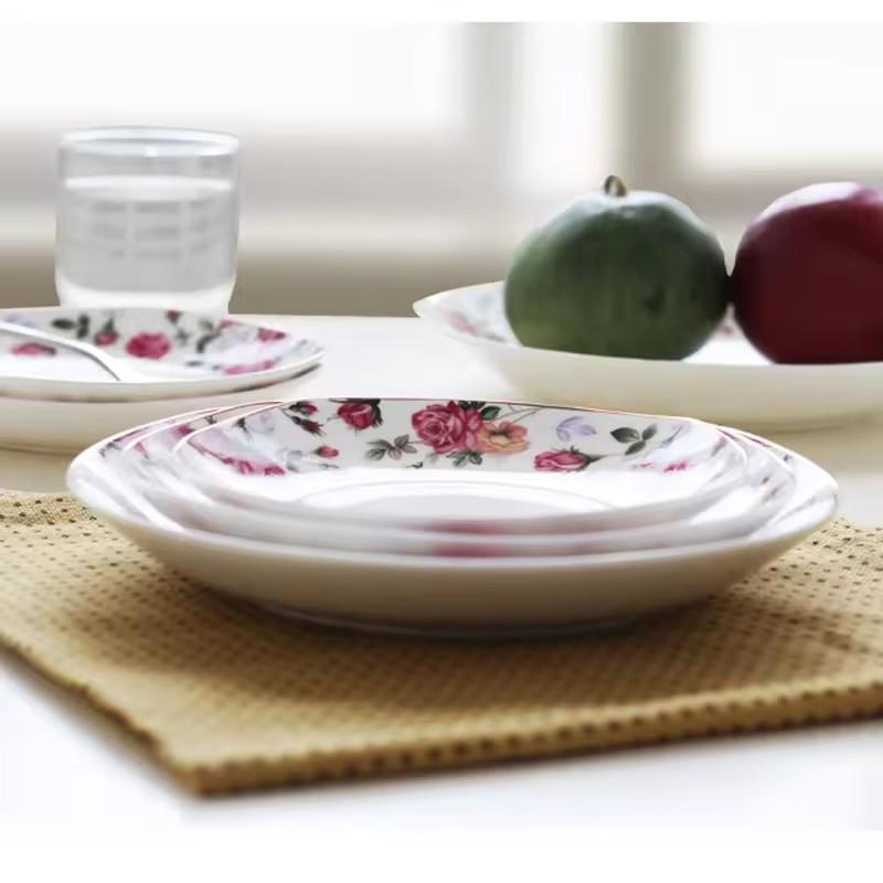 45%Bone China Dishes Light and Thin Western Steak Plate High Appearance Level Resterant Creative Plate Fruit Plat Dinner Plate