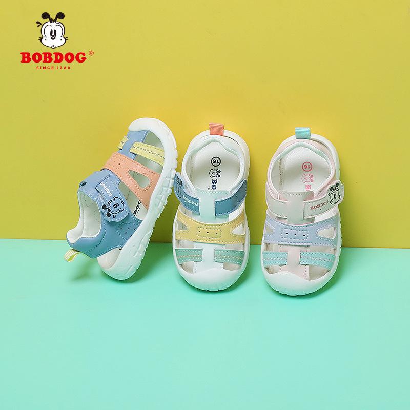 BOBDOG Babudou breathable and non-slip baby sandals, featuring a fashionable cartoon design and lightweight construction, perfect for toddlers