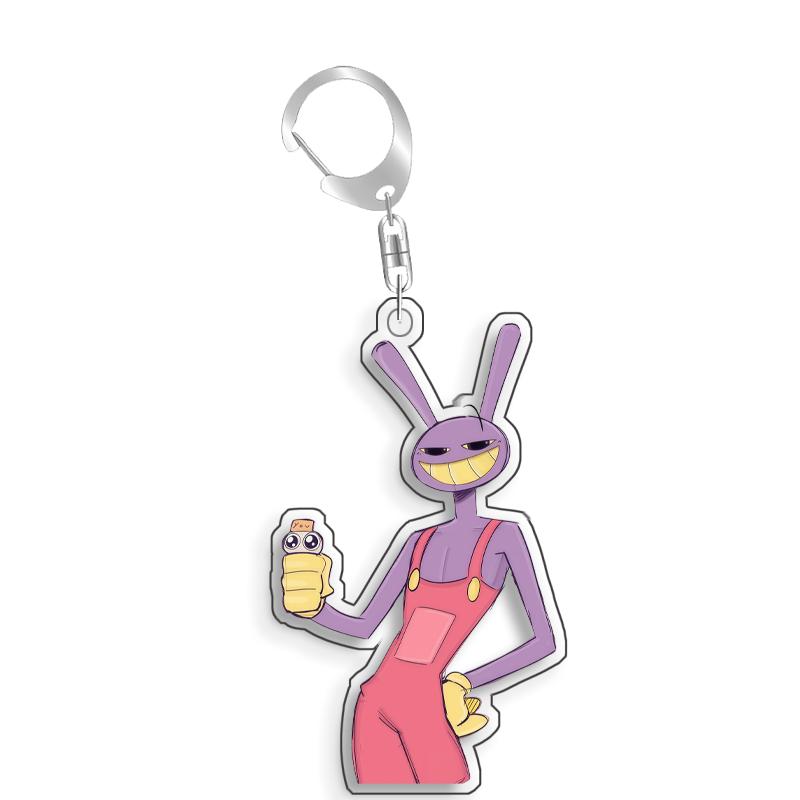 For The Amazing Digital Circus Pomni Jax Ragatha Kinger Caine Acrylic selfmade cute Cartoon Anime Keychain Pendant Toy gift 5cm
