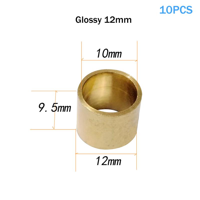 Pack of 10, 9-13mm Copper Brass Snooker Pool Cue Ferrule Repair Kit, DIY Billiards Accessories