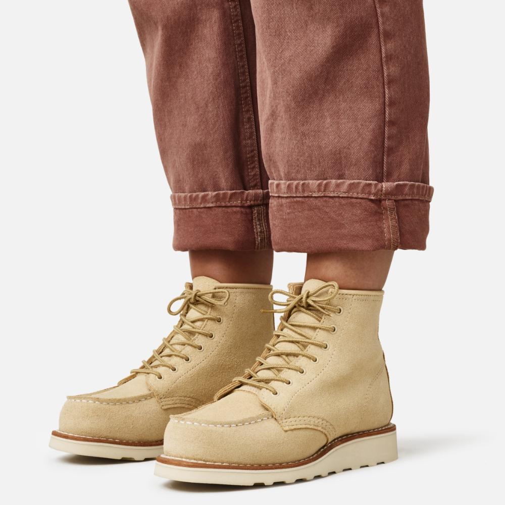 Redwing (Women'S) 6-Inch Moc Toe 3328 - Cream Abilene
