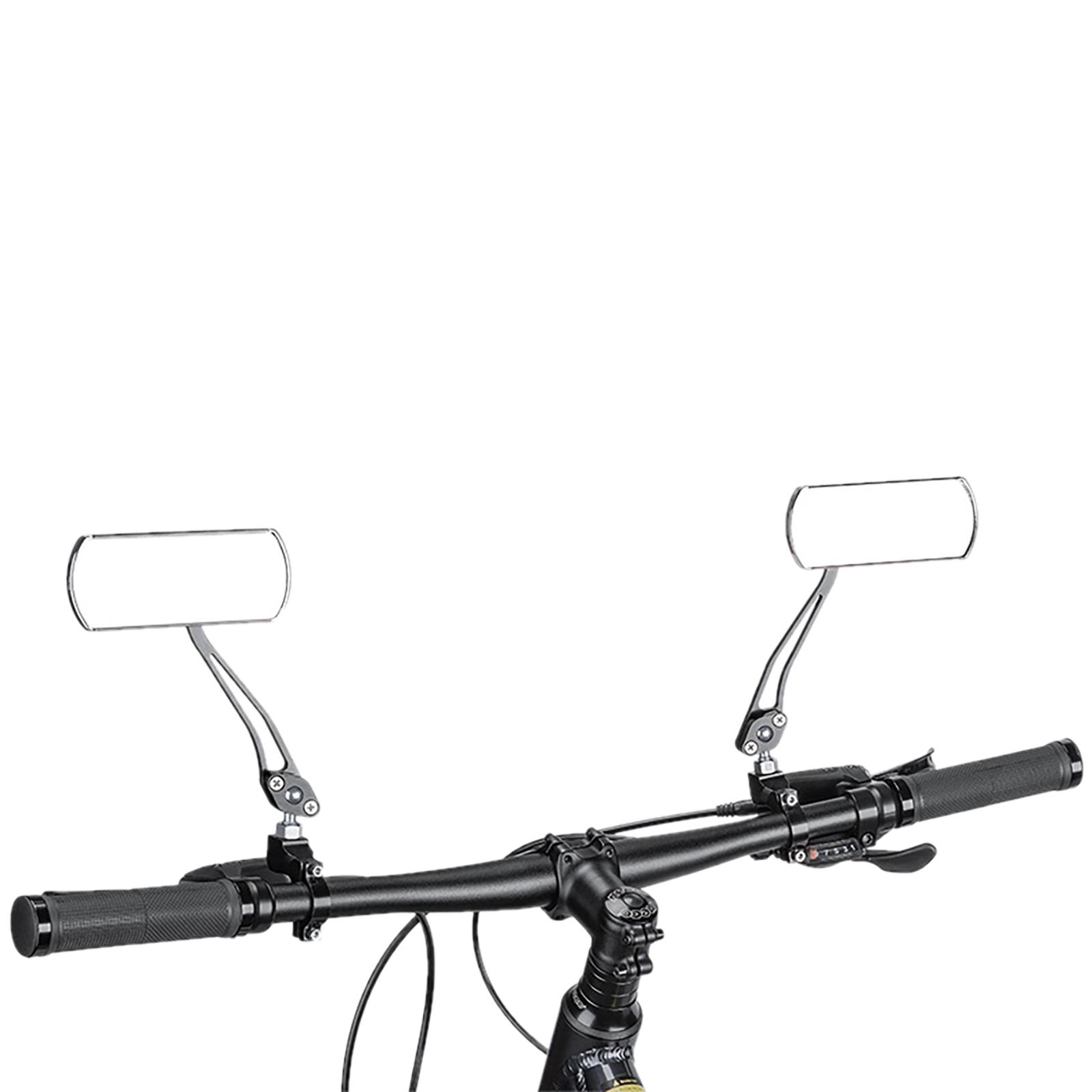 1 Pair Bicycle Rear View Mirror Aluminum Alloy 360 Degree Rotating Adjustable Bicycle Handlebar Mirror as picture show #1