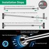 Adhesive Shower Curtain Rod Holder,No Slippage Wall Mount Retainer of Shower Rod for bathroom,Heavy Duty Tension Rod Brackets No Drilling(Shower