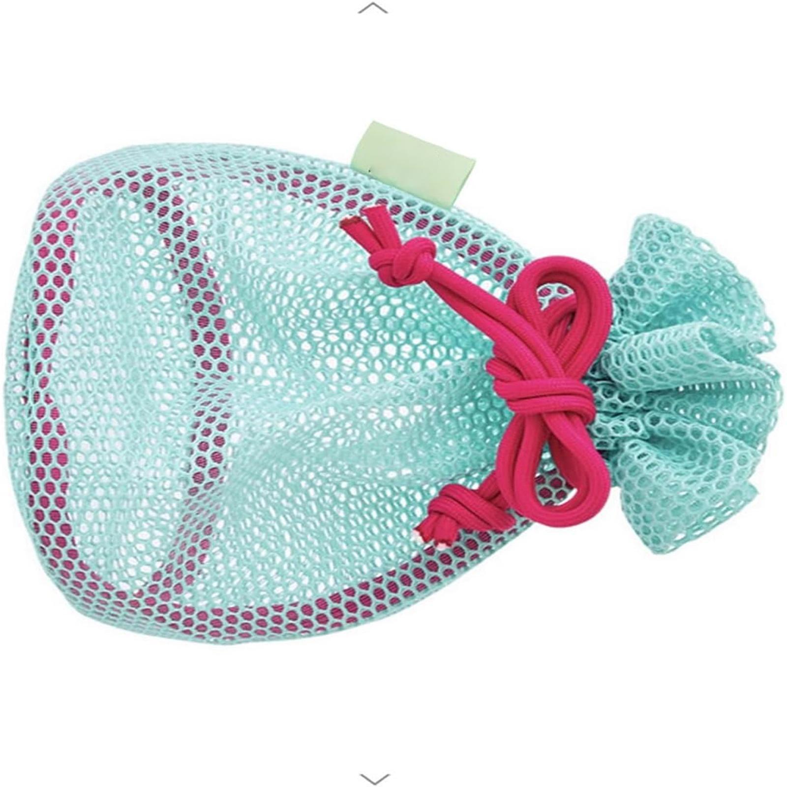 

Mesh Drawstring Storage Bag Durable Breathable Organizer Pouch with Adjustable Closure Suitable for Travel Home and Daily Use One Size циан
