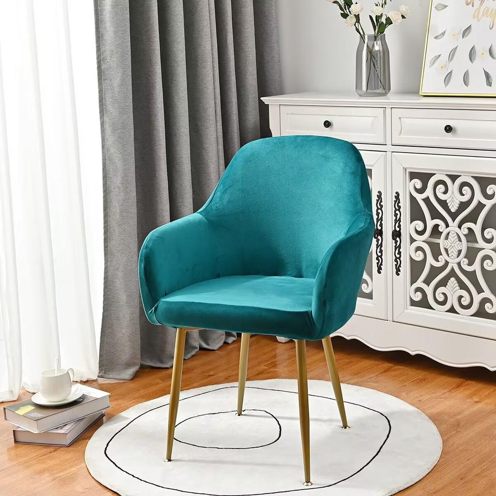 Velvet  Chair Cover Home Chair Cover Factory Cushion Case Cover Dining Chair Cover High Armrest Elastic Office Chairs Cover Solid Color Velvet