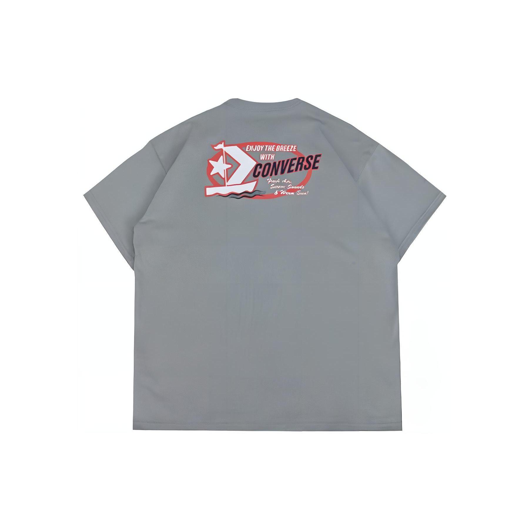 

New Converse T Shirt Men s Slate Gray 10025441-A03 M