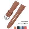 Gebogenes Ende Bogen Gummi Uhrenarmband für Rolex Silikonband für Swatch Universelles Sport Wasserdichtes Armband für Herren Damen 20mm 22mm