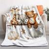 VIKAMA Cartoon Forest Animal Print Blanket, Soft And Warm, Washable, For Bedroom, Living Room Sofa And Afternoon Nap Blanket
